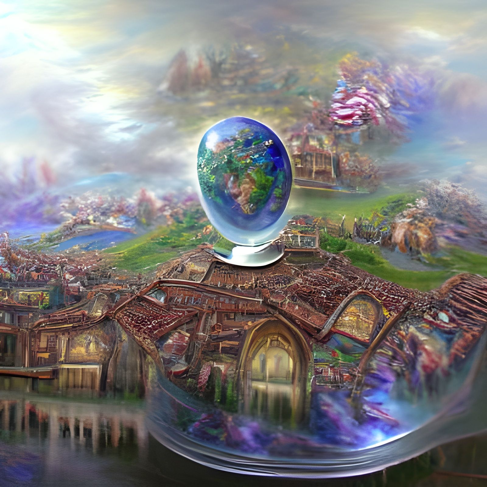 Florence Italy in Ethereal Fantasy Globe