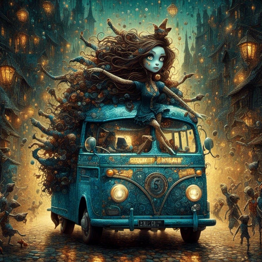 Security Vehicle in Modern Style with Blue Lighting