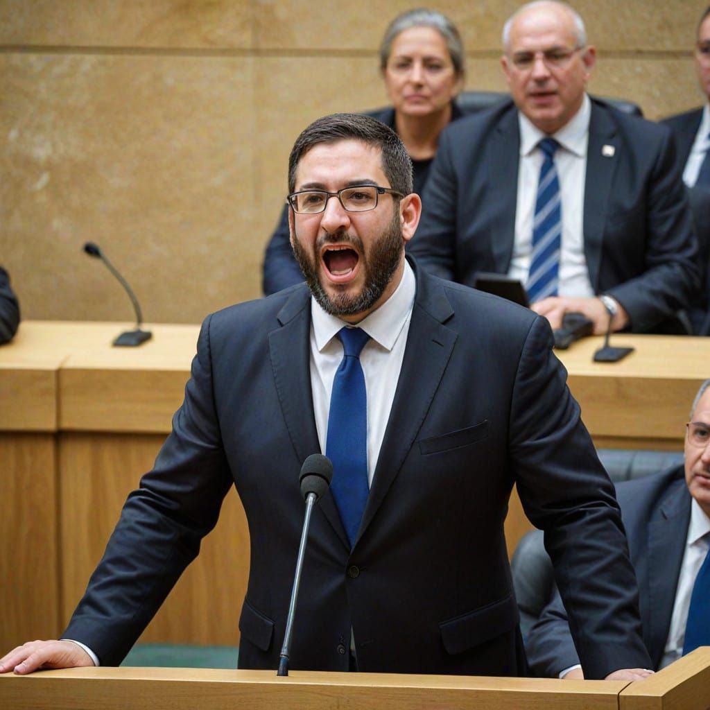 Israeli Minister Itamar Ben Gvir Shouts in Knesset