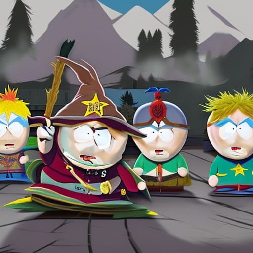 South Park Characters in 3D Game Style