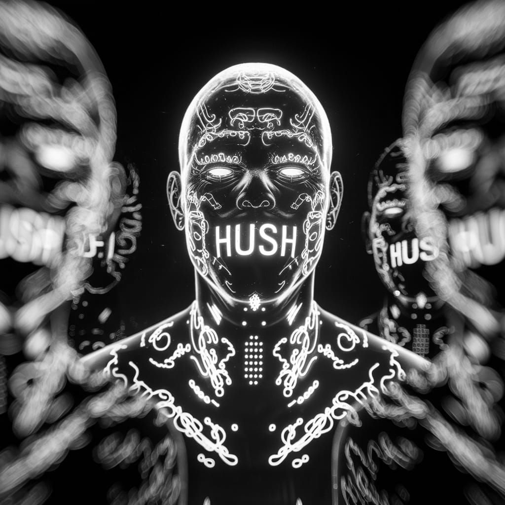 Hologram of Tattooed Prisoner with No Mouth