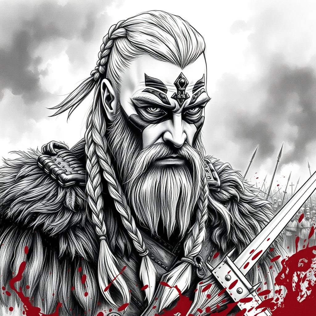 Viking Warrior in Fantasy Style