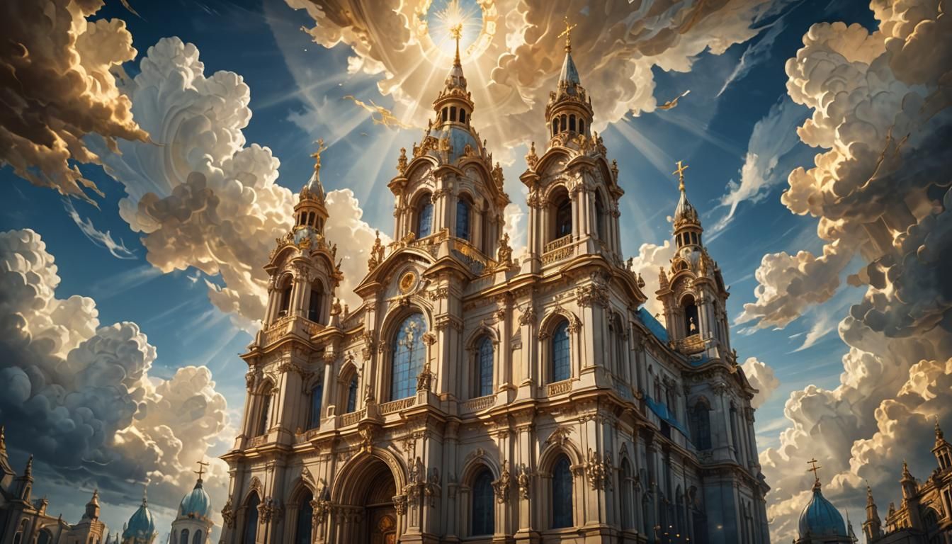 Baroque Church in the Clouds: Digital Matte Painting