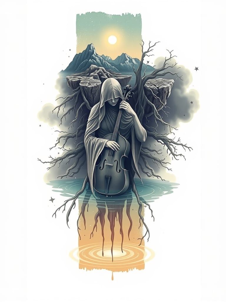 Sacred Mountain Goddess in a Celestial Realm