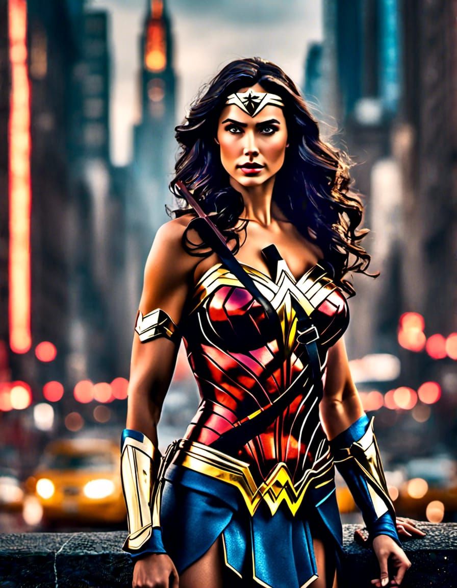 Wonder Woman in NYC: Realistic Marvel Fantasy