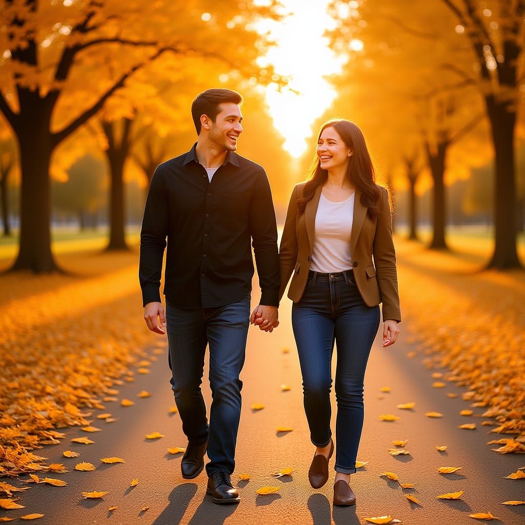 Romantic Autumn Date Night in Golden Light