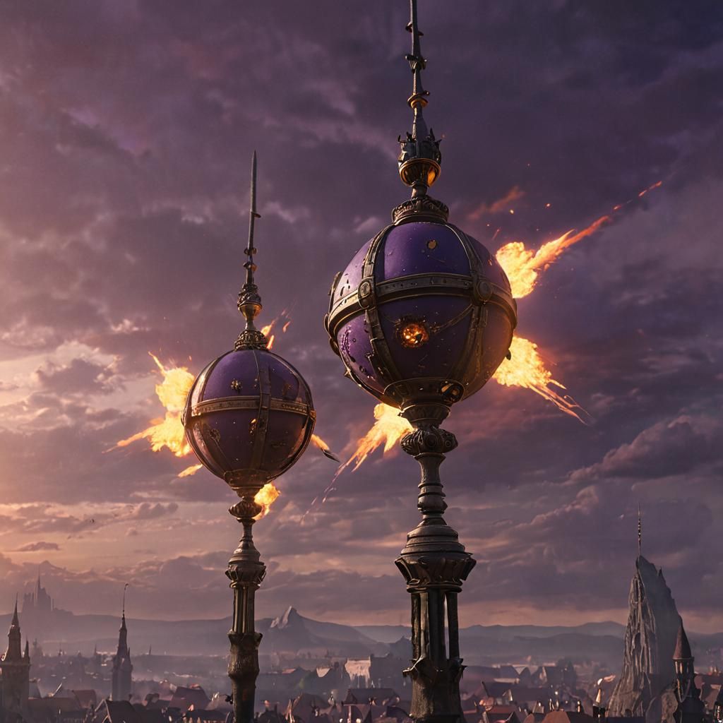 Nuremberg 1561 Celestial Phenomenon in Dark Fantasy Style