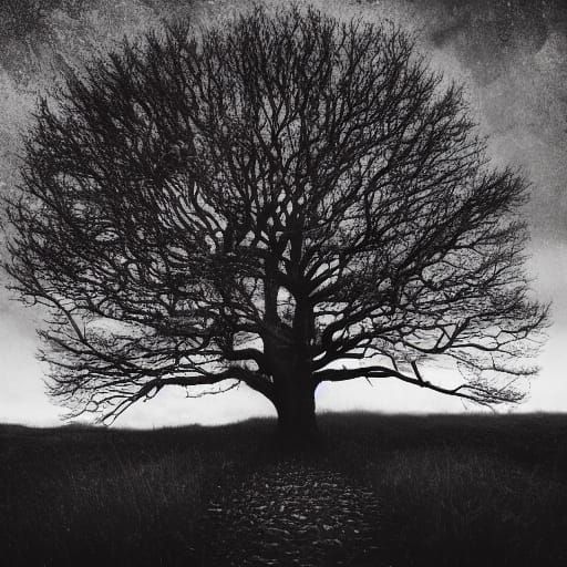 Eerie Goth in Dead Leaves: Dark Romantic Photography