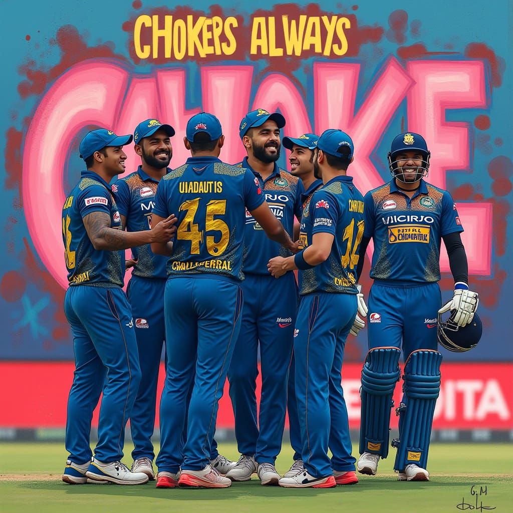 Mumbai Indians Victory Celebration with Street Art