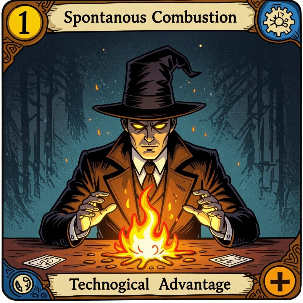 Illuminati Card: Spontaneous Combustion Illustration