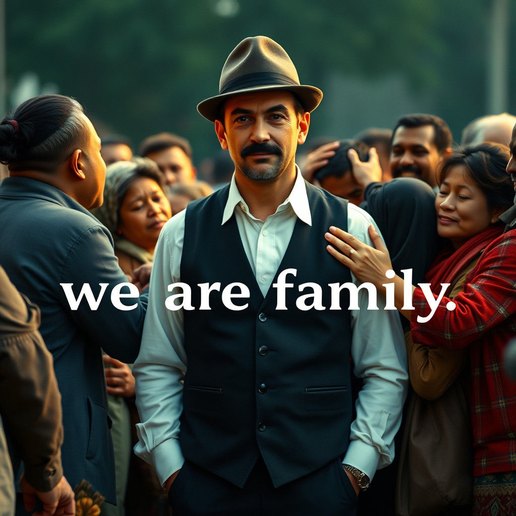 Cinematic Embrace: A Family Portrait in Film Style