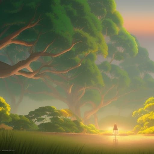 Australian Village: Ghibli-Style Anime Key Visual