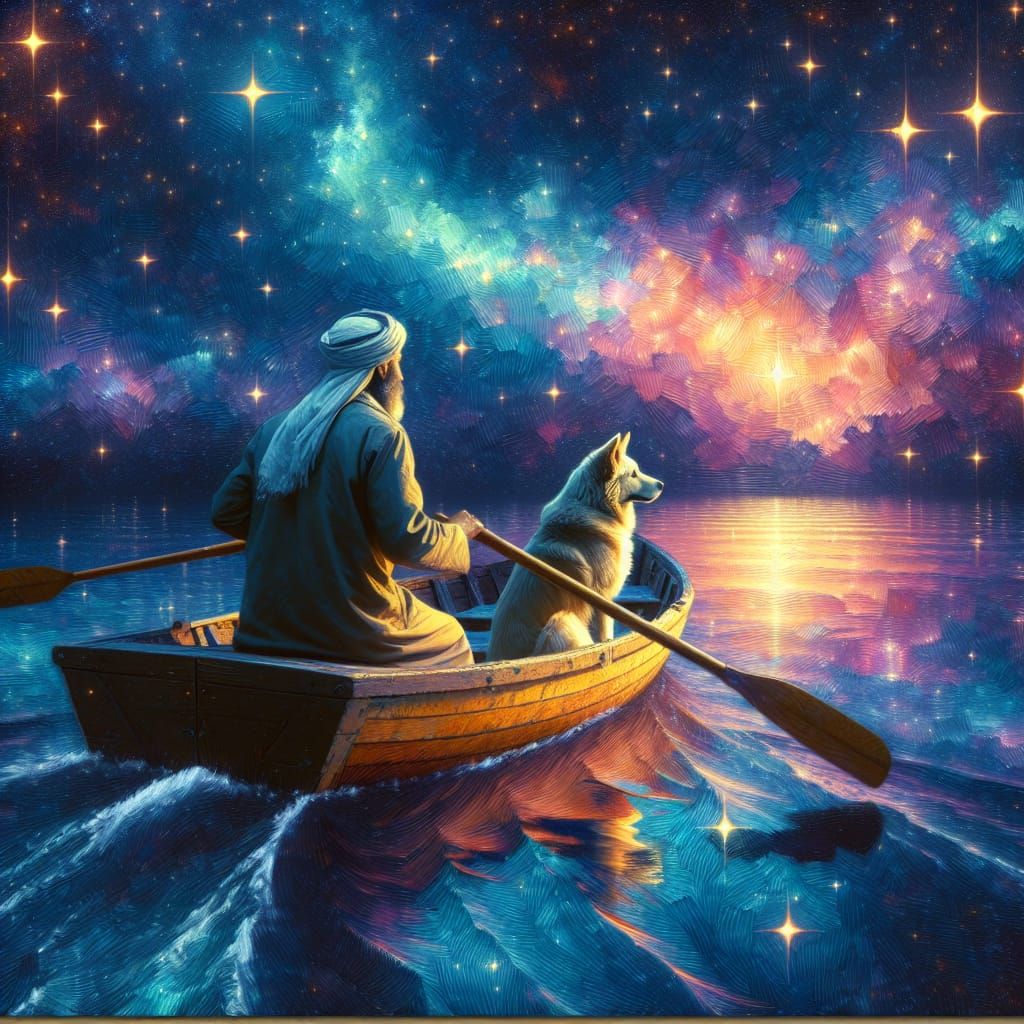 Starry night, 
🧑‍🎨 Ultra 10%, You earned 1 credits and the...