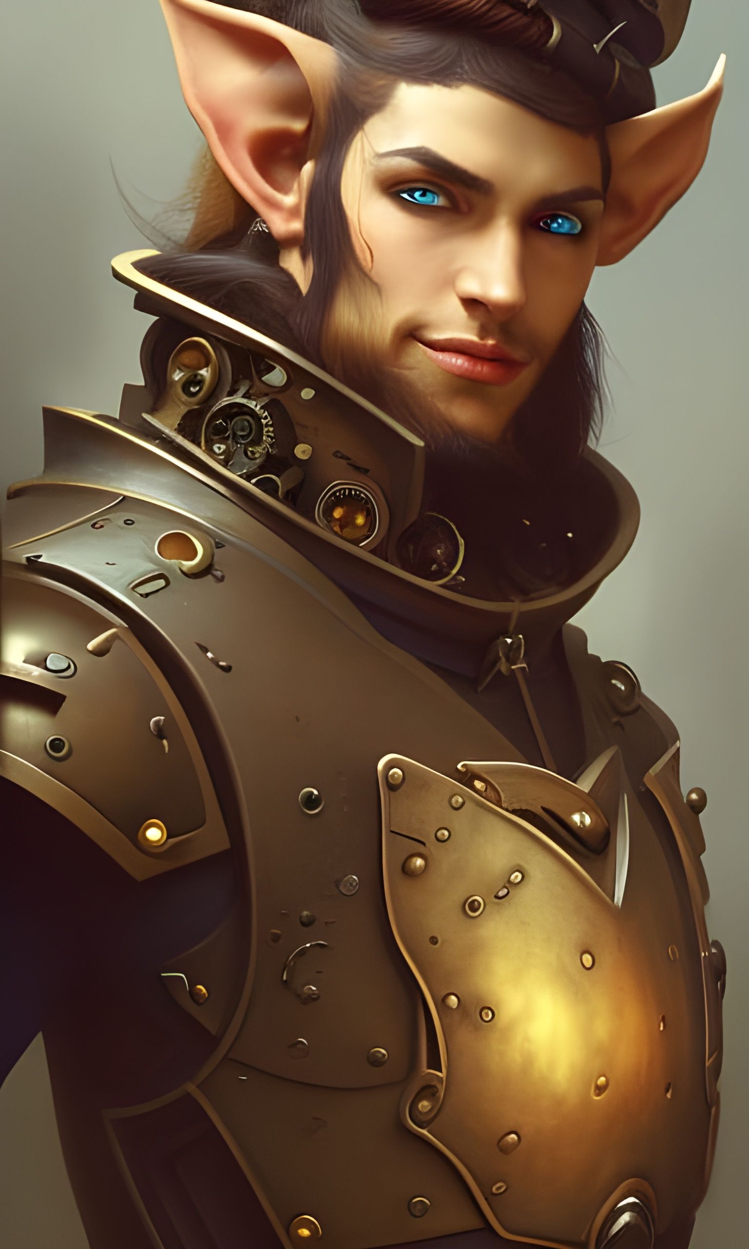 Steampunk Half-Elf Artificer Portrait