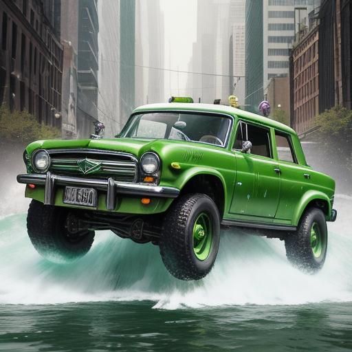 Green Soap Bottle Creates Toy Car Tracks