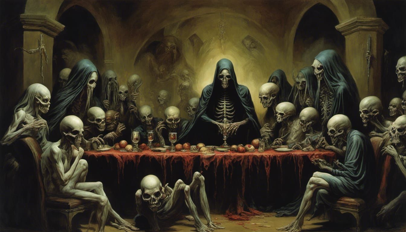 Sinister Communion: A Lovecraftian Horror Scene