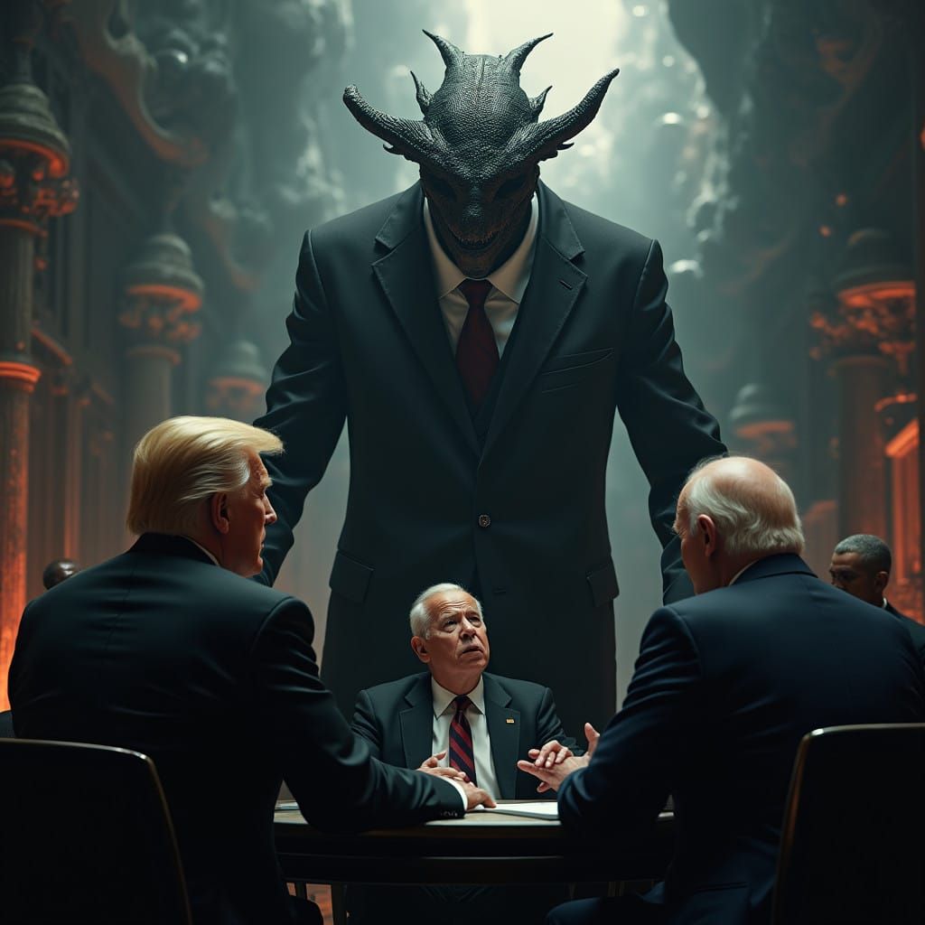 Dark Entity Holds Dominance Over US Presidents in Dystopian....
