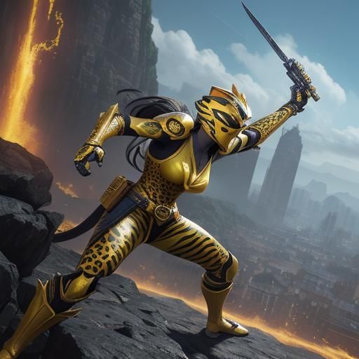Yellow Power Ranger Battles Evil in Liverpool