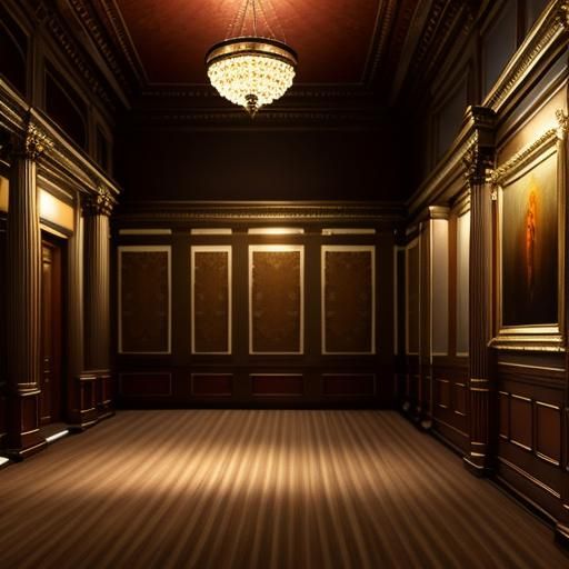 Photorealistic Lady Sings in Gallery of Hearts