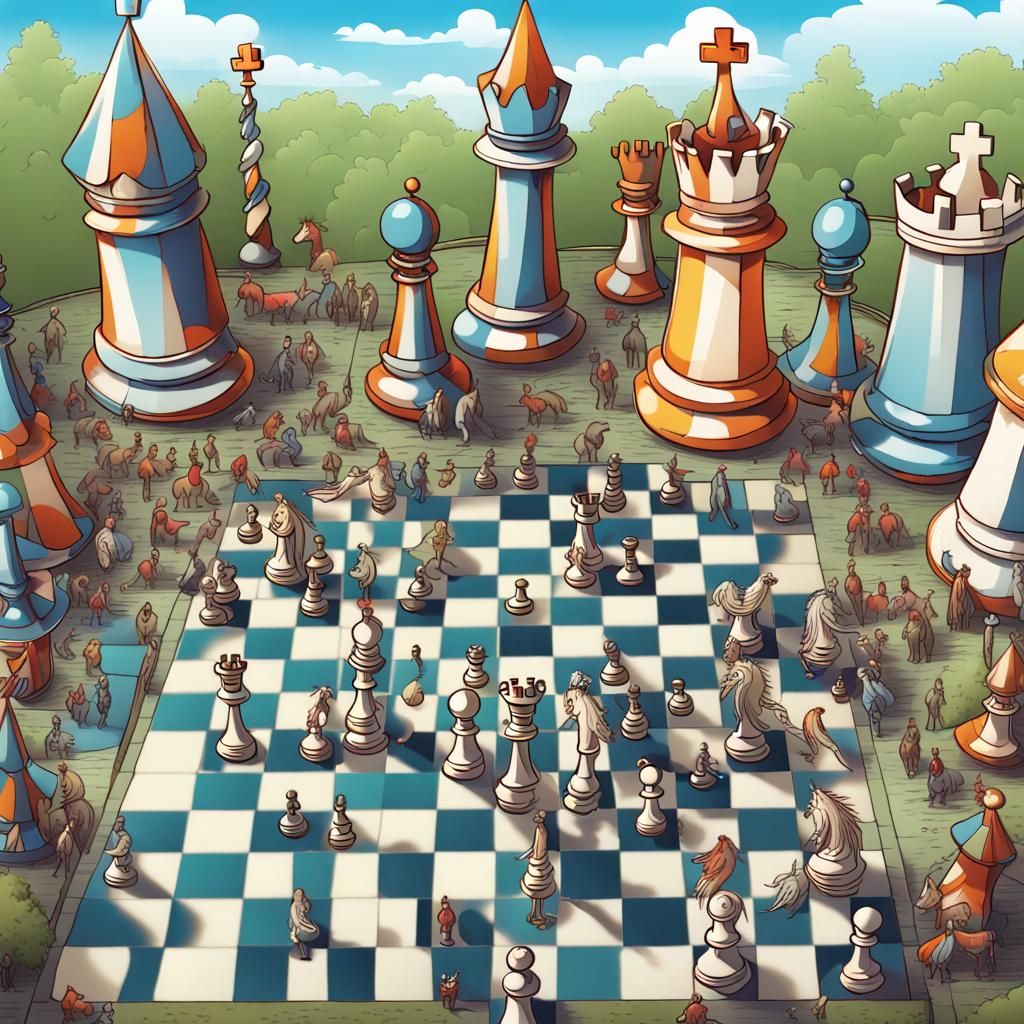 Chess game theme park