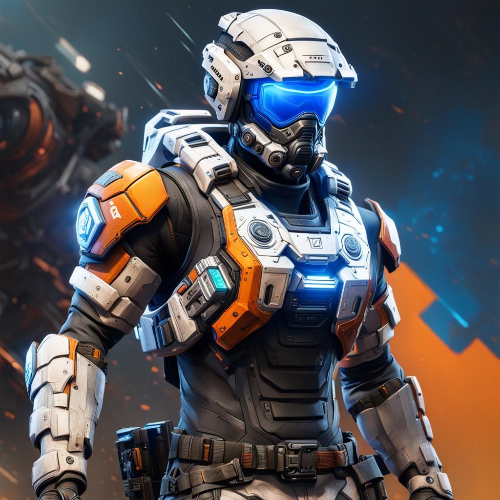 Wattson Paquette with a titan suit