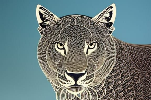 Fractal Papercut Animals with Intricate Details