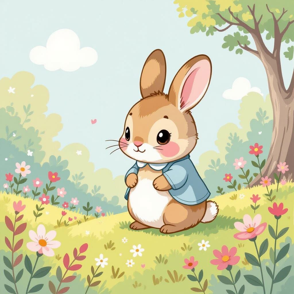 Pastel Creature in Whimsical Style