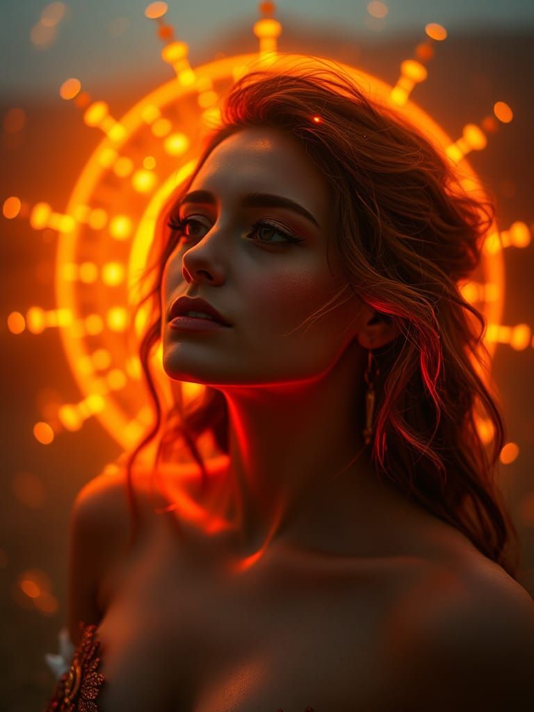 Otherworldly Glowing Woman, an Epic Masterpiece