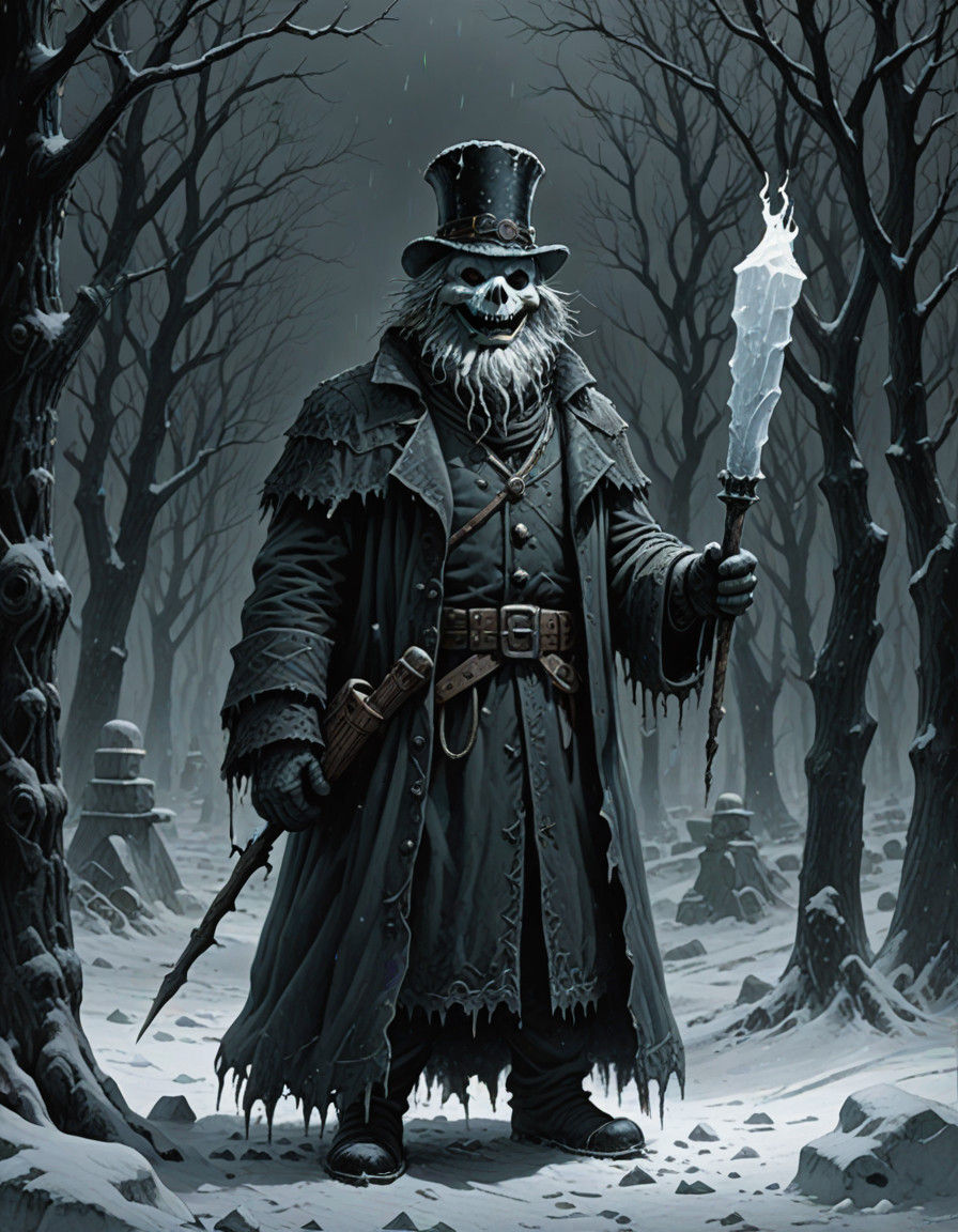 Ethereal Winter Horror in Frosty Realism