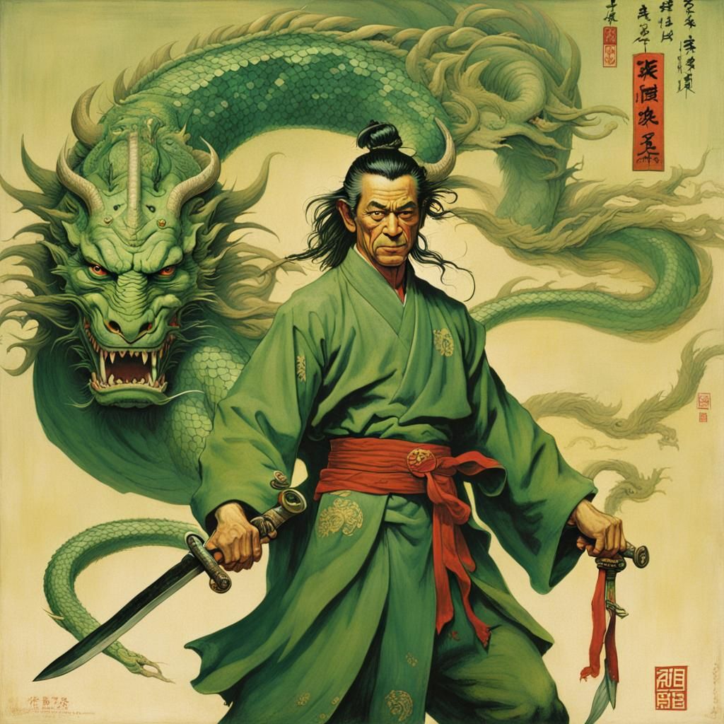 Dragon Swordsman in Tang Dynasty Armor