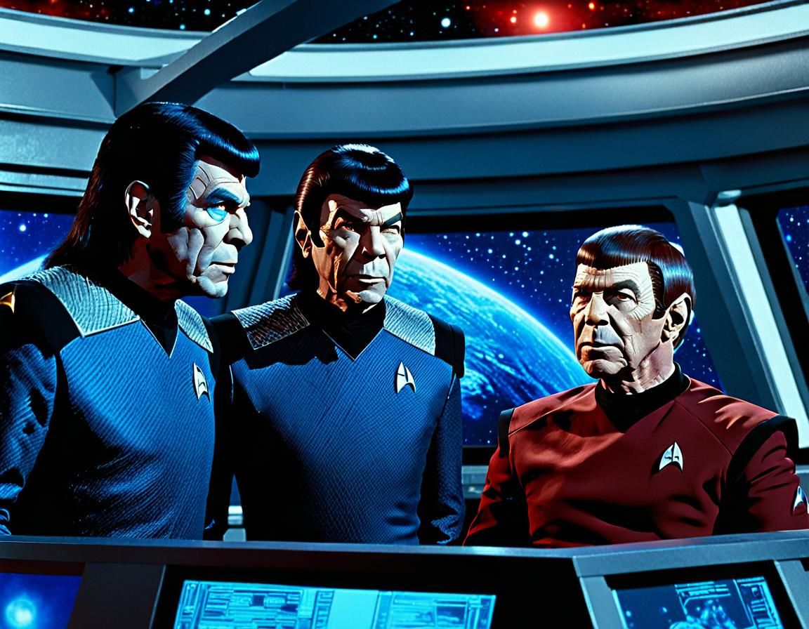 Kirk and Spock Discuss Klingons in Space