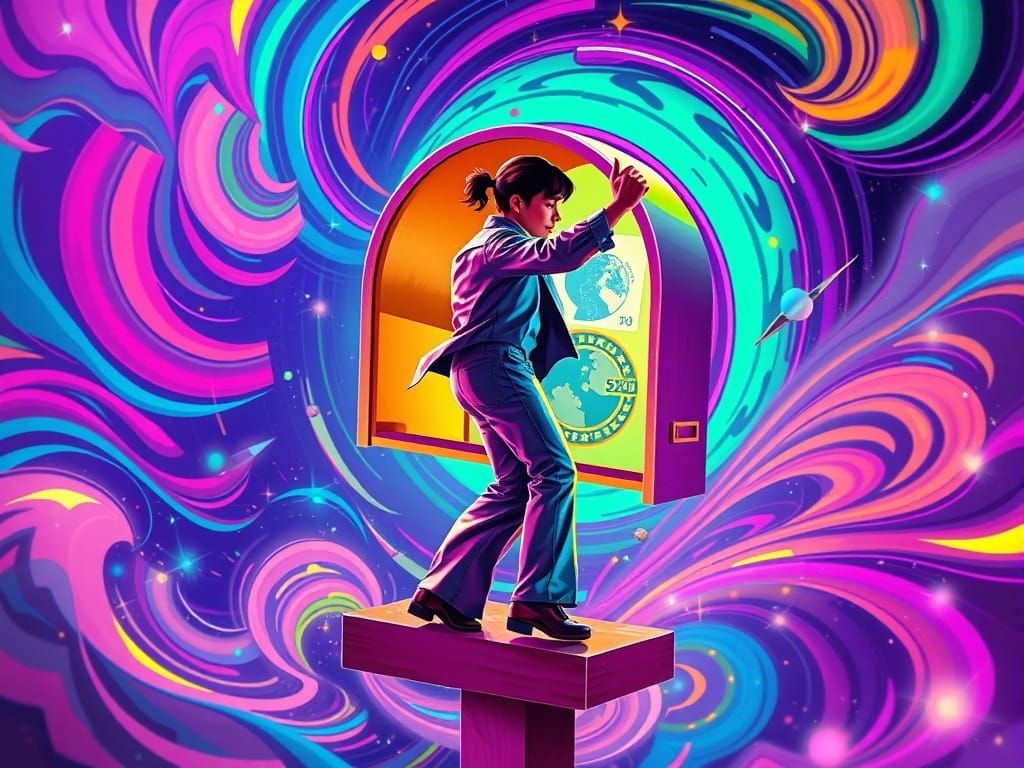 Disco Dancer in Retro-Futuristic Mailbox