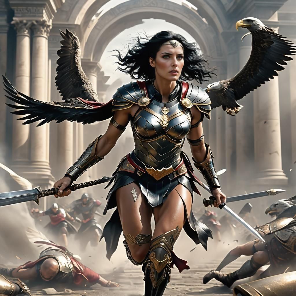 Powerful Roman Legionary Woman in 4K Detail