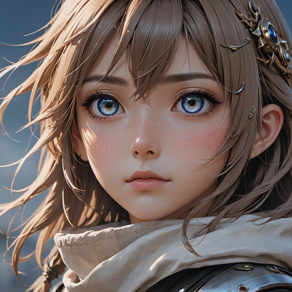 Anime Style Character Contemplates the Horizon