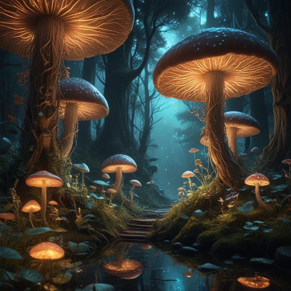 Ethereal Whimsy in a Dreamy Enchanted Forest