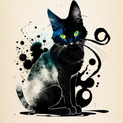 Schrödinger’s Quantum Equilibrium Ink Drawing