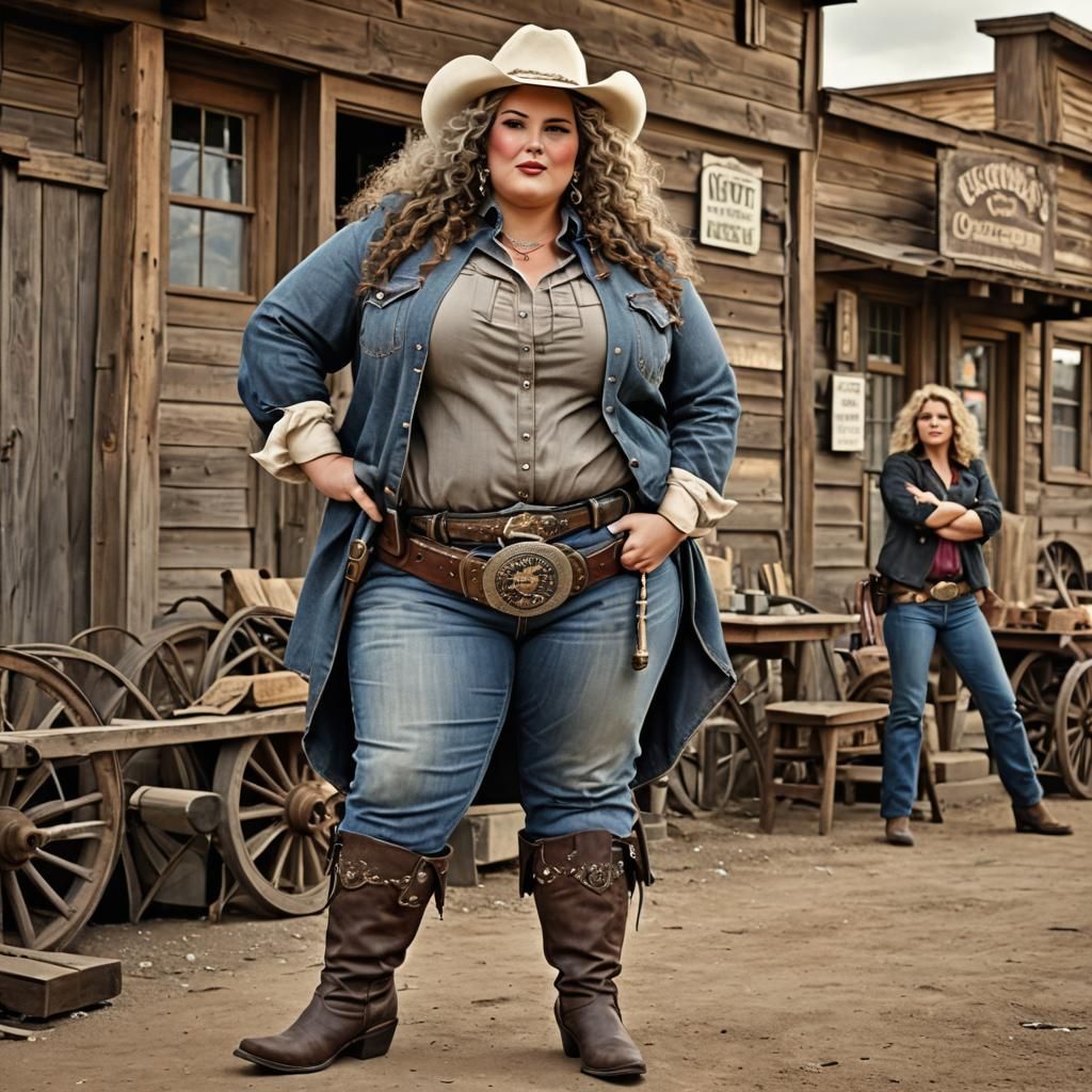 Curvy Women as Western Gunslingers