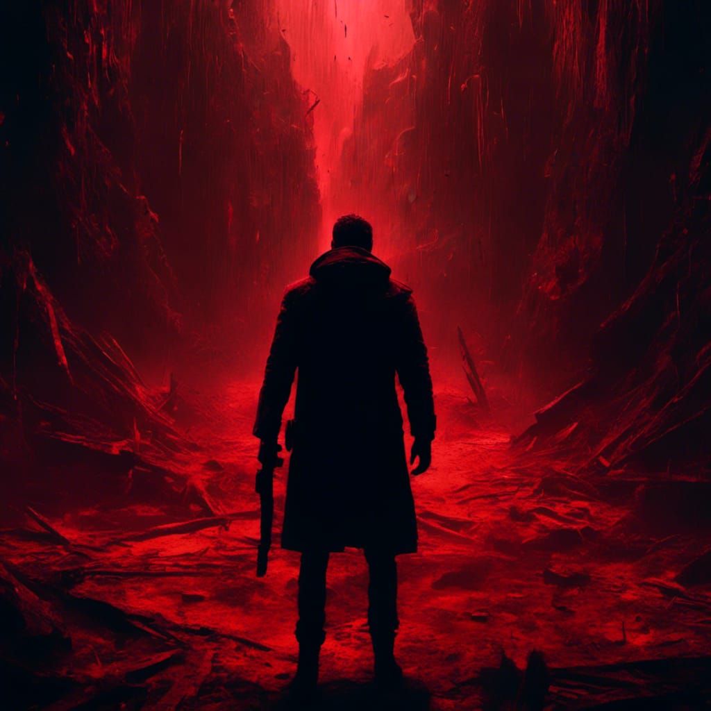 Shattered Cyberpunk Soul in Agony and Despair