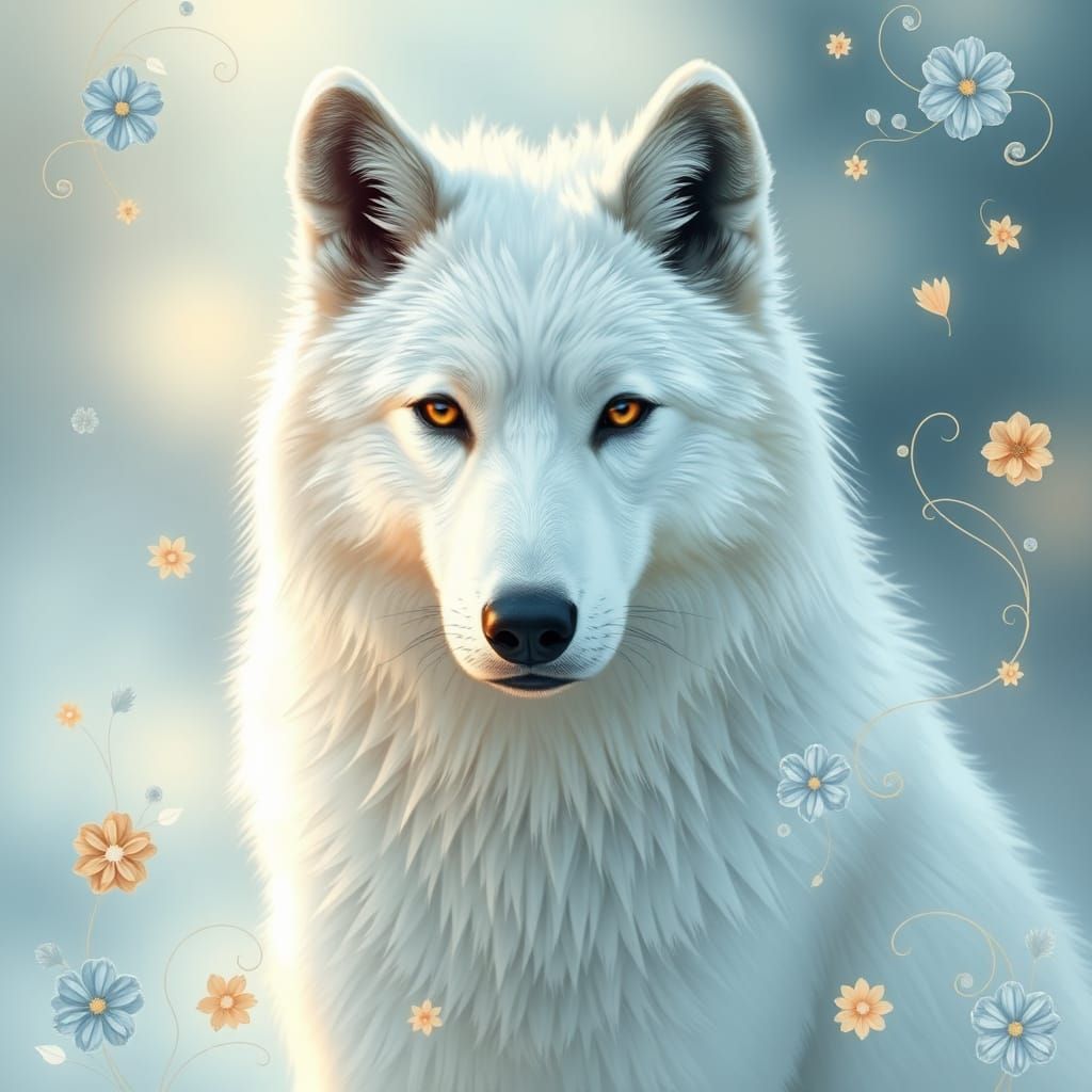 Majestic White Wolf