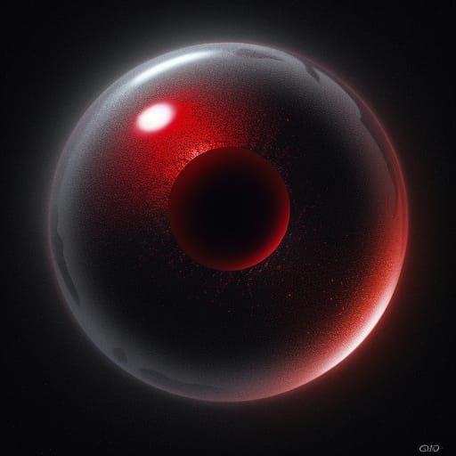 Photorealistic Close-Up of Red Blood Cell in Dark Void