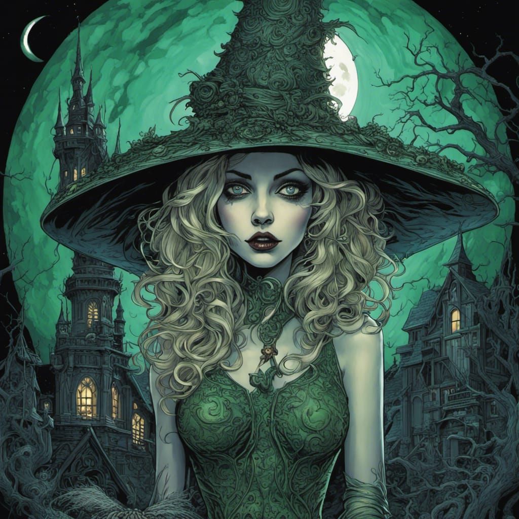 High Gothic Witch Under a Blue Moon