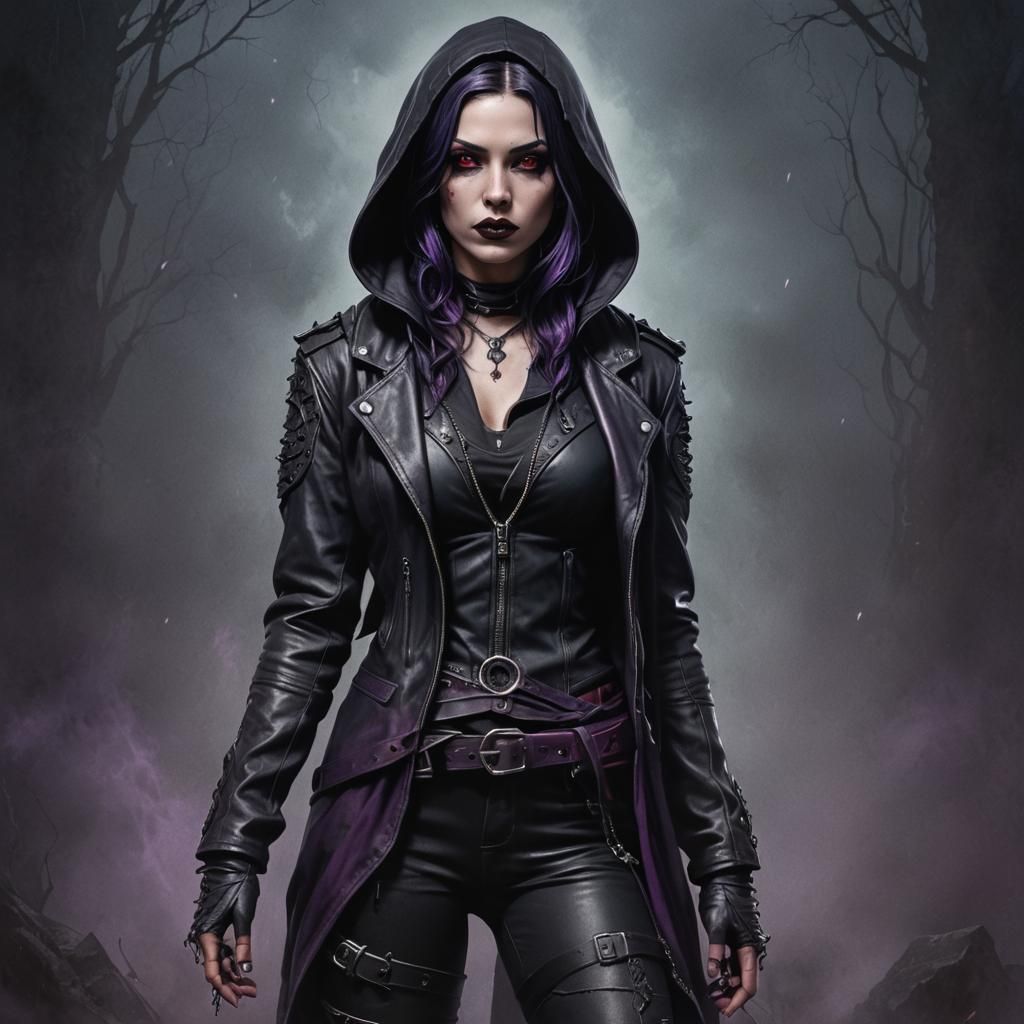 Gothic Rogue Portrait in Hyper-Realistic Style