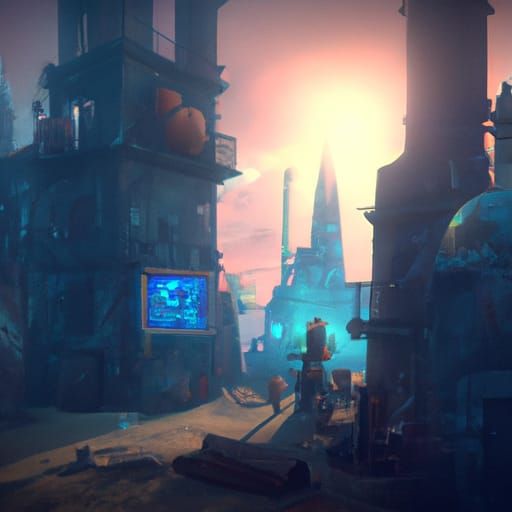 Fantastical Matte Painting in Deep Color