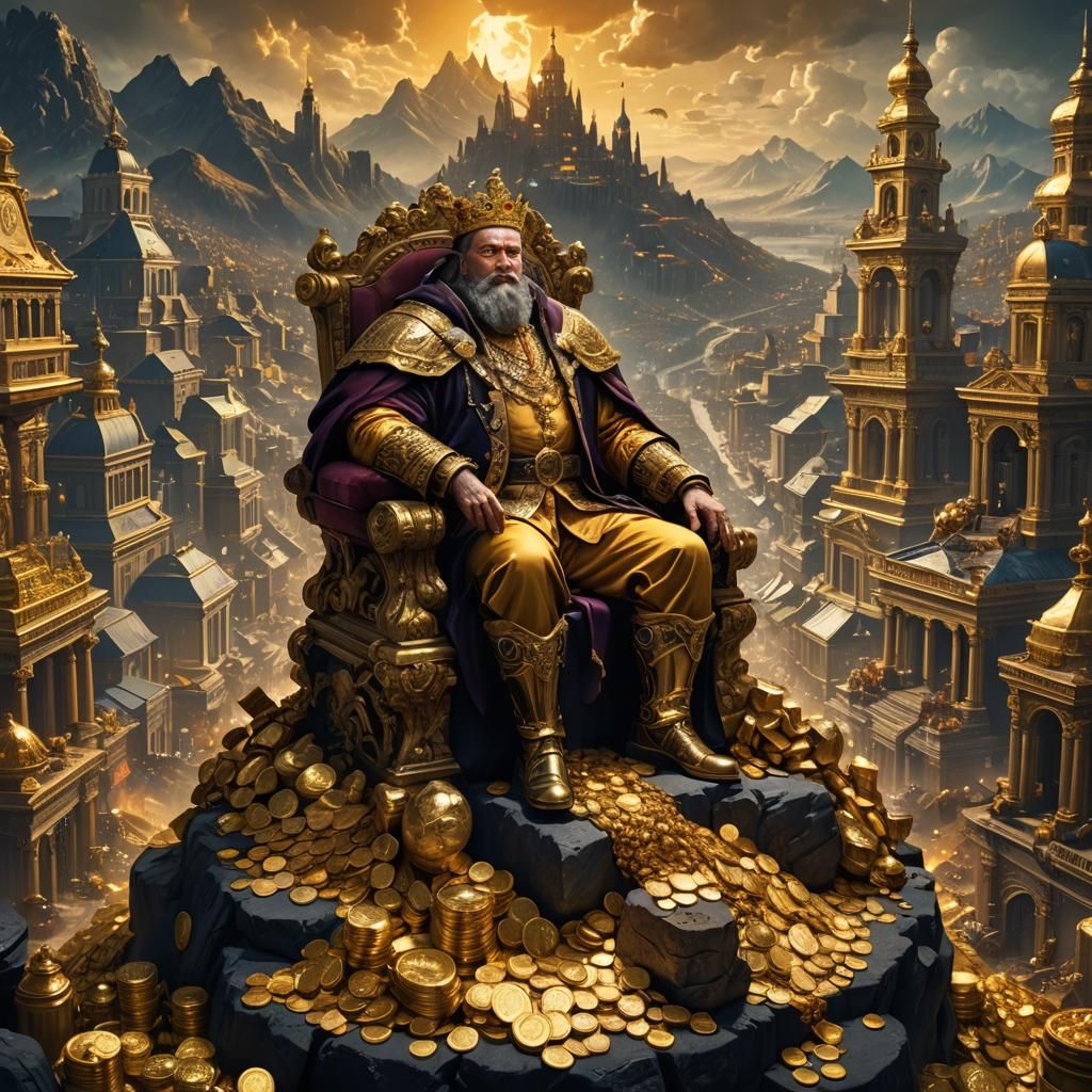 Gluttonous King on Gold Mountain in Polluted City