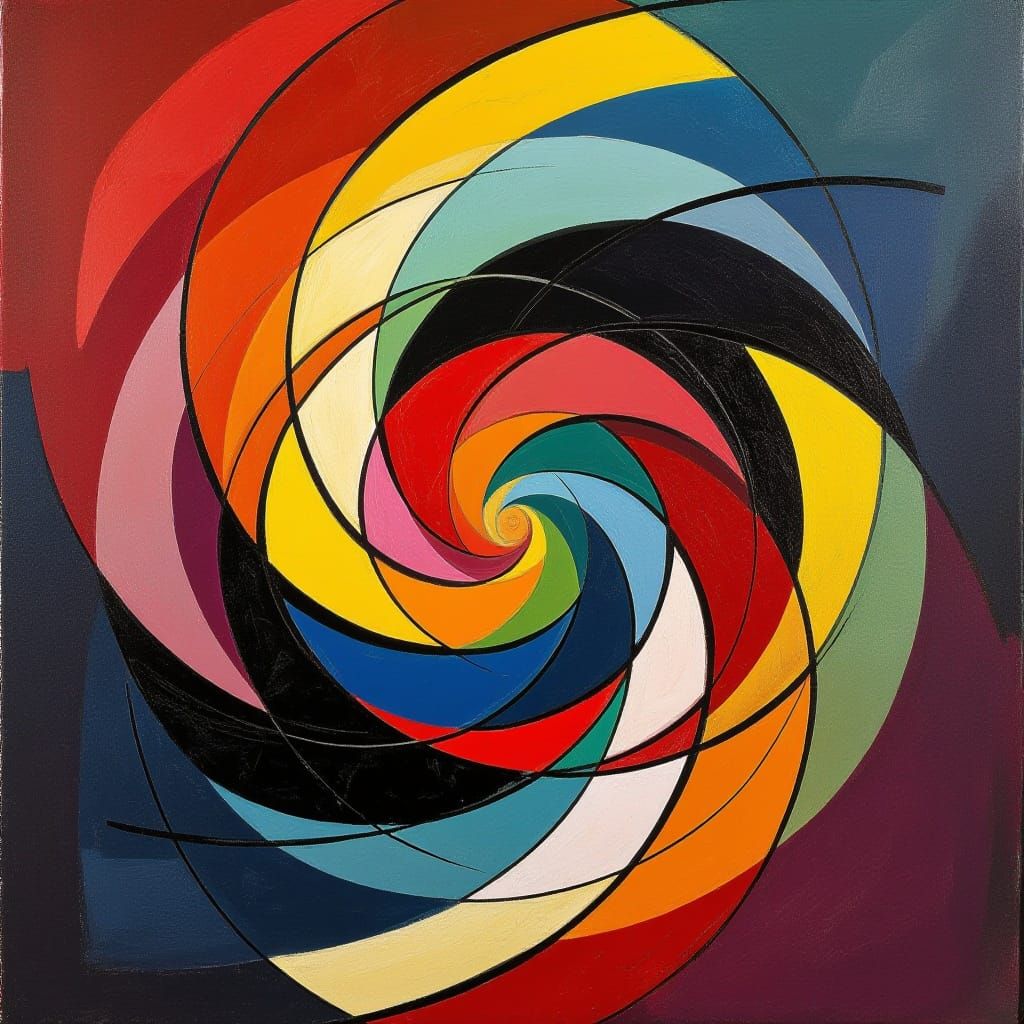 Vibrant Abstract Motion in Expressionist Style