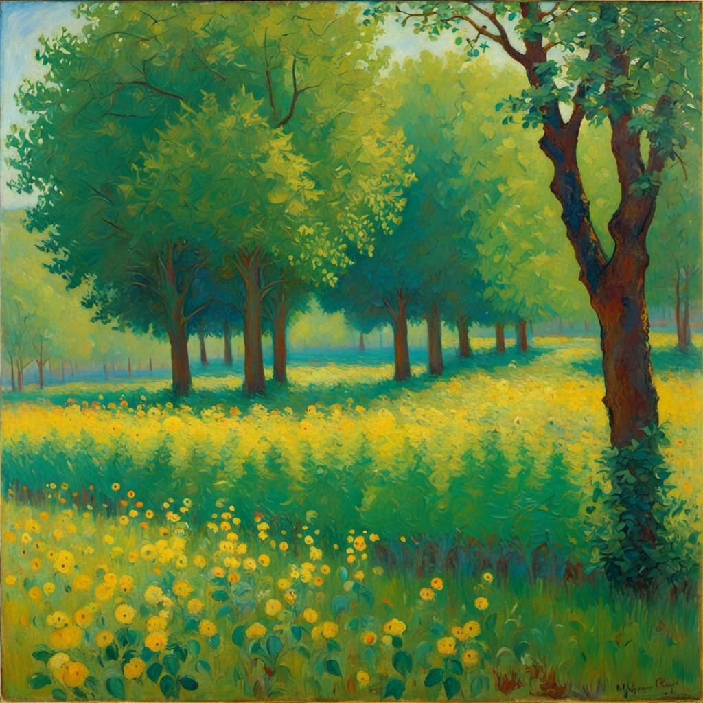 Symbolic May Morning: Intricate Abstract Art