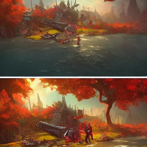 Detailed Deadpool Matte Painting in Unreal Engine 5