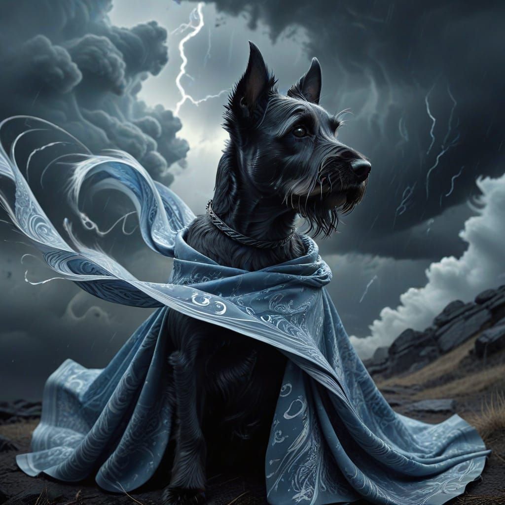 Epic Storm Mage in Cinematic Film Style