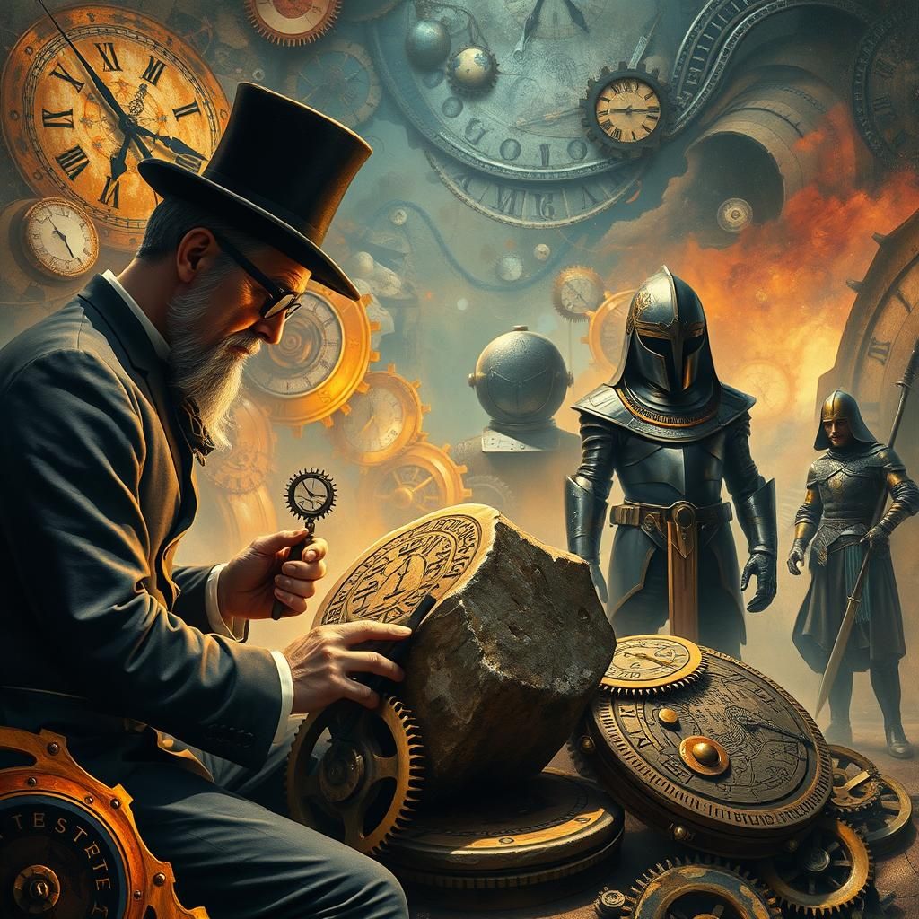 Timeless Convergence: A Surreal Dystopian Vision