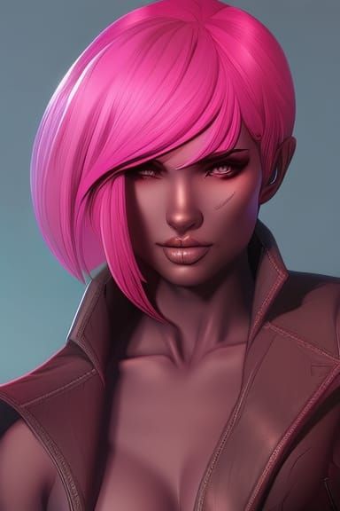 Pink-Haired Girl and Grim Reaper Romance